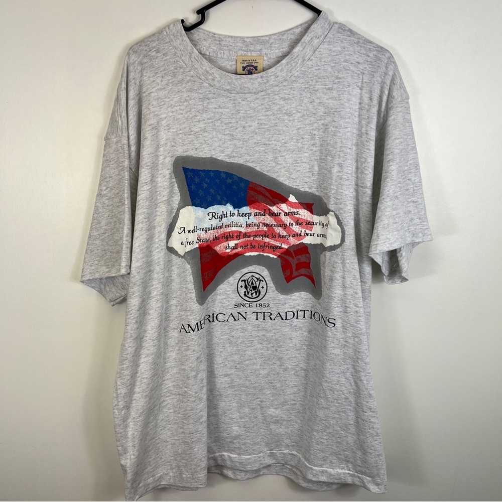 Vintage Smith & Wesson American Tradition TShirt Sz XL 2nd Amendment Guns